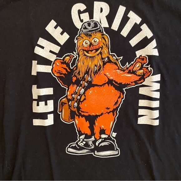 Let The Gritty Win Graphic T Shirt Philly Size Medium Black - Picture 3 of 5